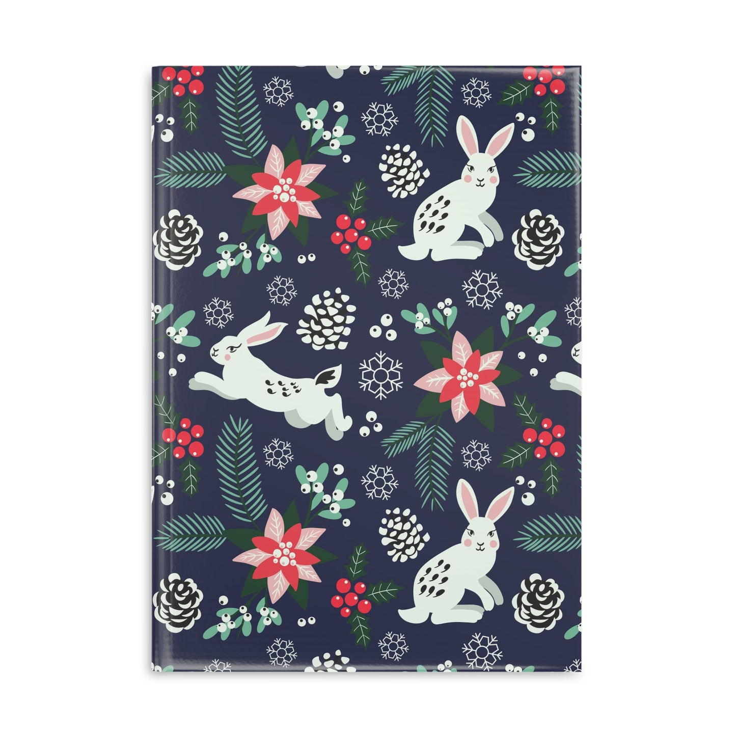 Hardcover Notebook with Puffy Covers - Metsäjanis / Polar Bunny