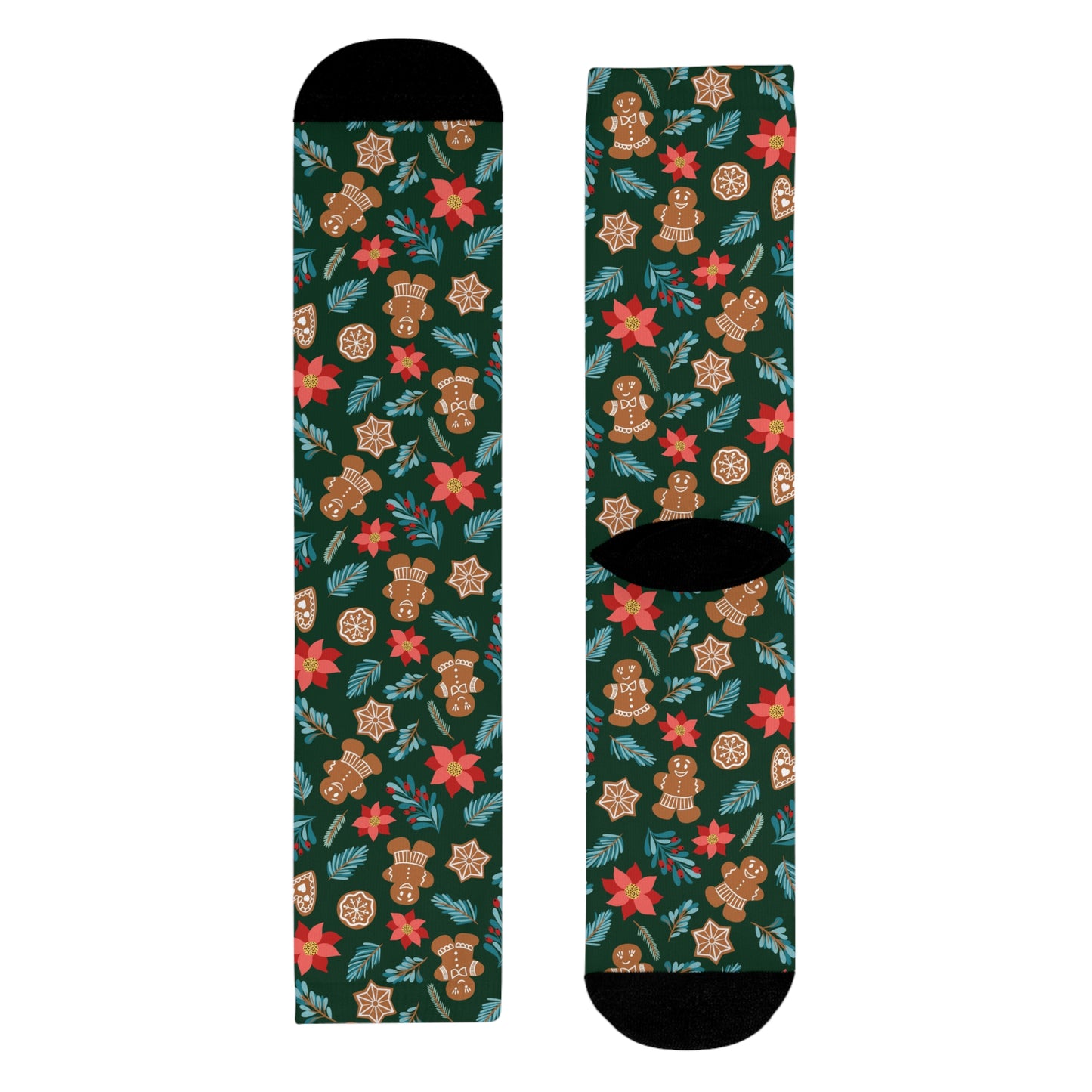 English Alt Text: "Fantasiapiparit / Gingerbread Fantasy Socks - Warm and Stylish Feet - Designed in Turku, Finland by Print N Stuff." Finnish Alt Text: "Fantasiapiparit / Gingerbread Fantasy Sukat - Lämpimät ja tyylikkäät jalat - Suunniteltu Turussa, Suomessa Print N Stuffin toimesta