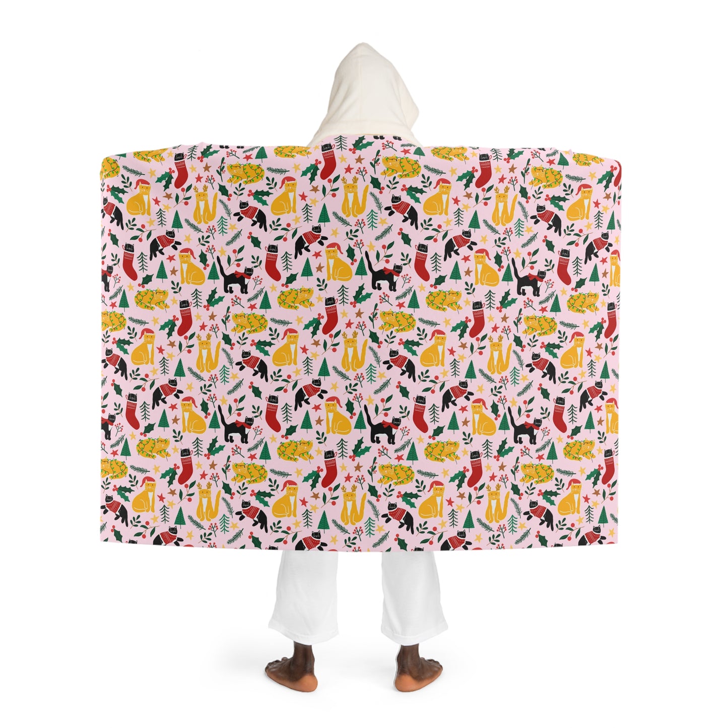 Hooded Blanket - Joulukissat / Christmas Cats