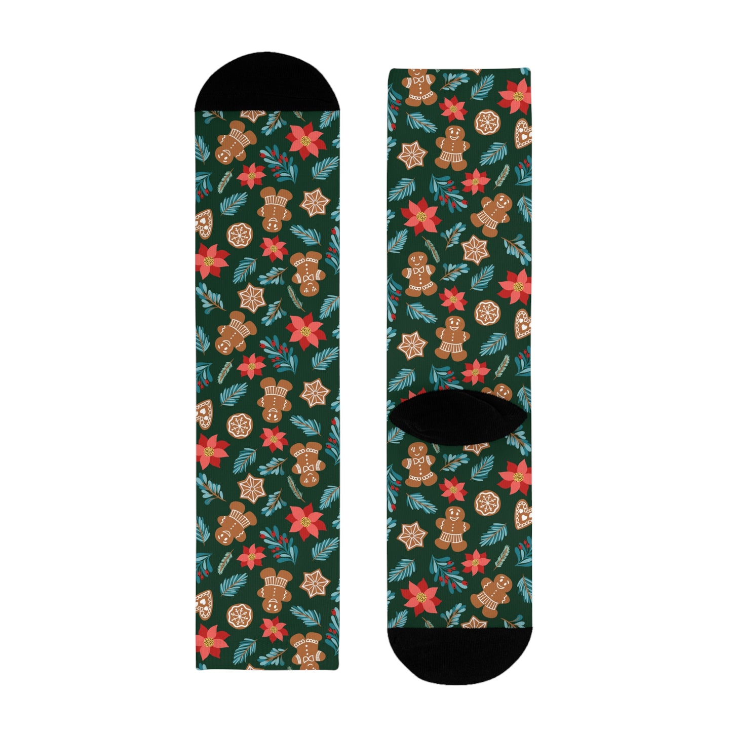English Alt Text: "Fantasiapiparit / Gingerbread Fantasy Socks - Warm and Stylish Feet - Designed in Turku, Finland by Print N Stuff." Finnish Alt Text: "Fantasiapiparit / Gingerbread Fantasy Sukat - Lämpimät ja tyylikkäät jalat - Suunniteltu Turussa, Suomessa Print N Stuffin toimesta