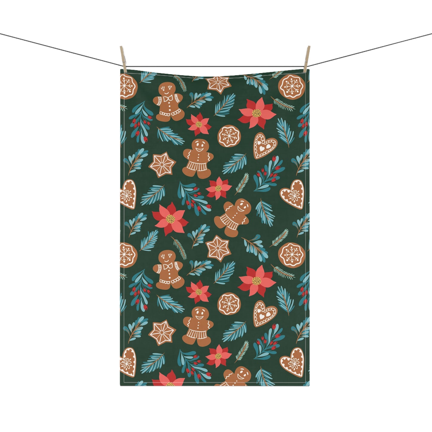 English Alt Text: "Fantasiapiparit / Gingerbread Fantasy Kitchen Towel - Keep Your Kitchen Cheerful - Designed in Turku, Finland by Print N Stuff." Finnish Alt Text: "Fantasiapiparit / Gingerbread Fantasy Keittiöpyyhe - Pidä keittiösi iloisena - Suunniteltu Turussa, Suomessa Print N Stuffin toimesta."