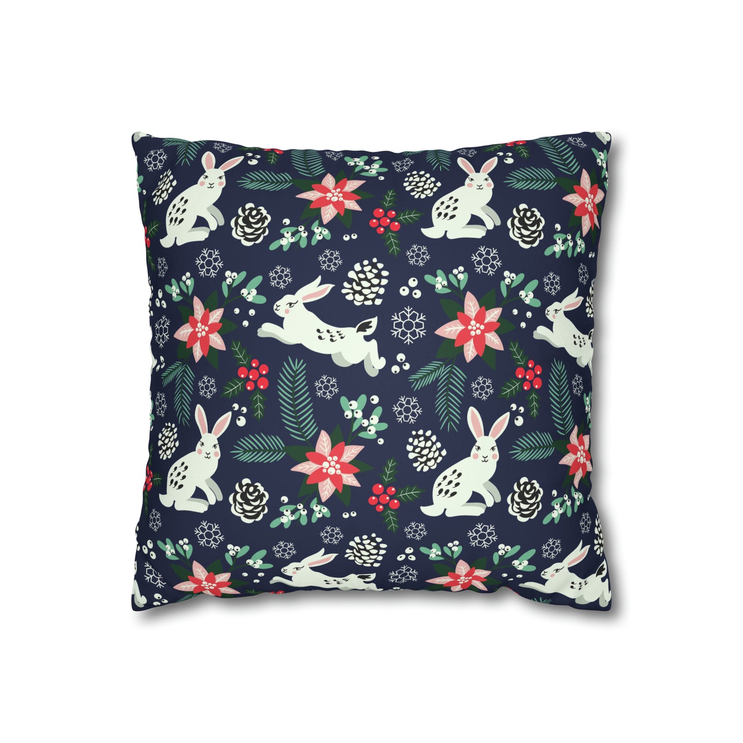 Faux Suede Pillow Case - Metsäjanis / Polar Bunny
