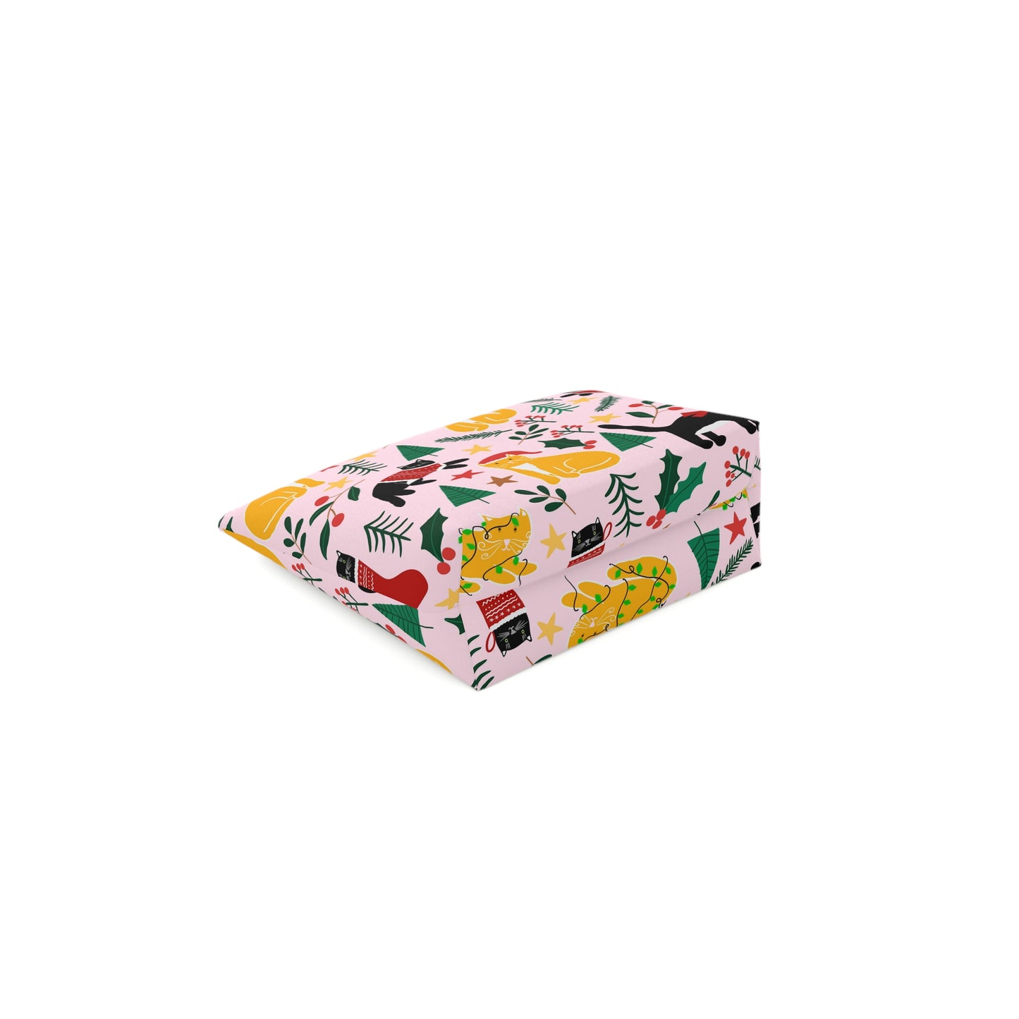 English Alt Text: "Joulukissat Cosmetic Bag - Finnish Cat Pattern - Designed in Turku, Finland by Print N Stuff." Finnish Alt Text: "Joulukissat Kosmetiikkalaukku - Suomalainen kissakuosi - Suunniteltu Turussa, Suomessa Print N Stuffin toimesta."