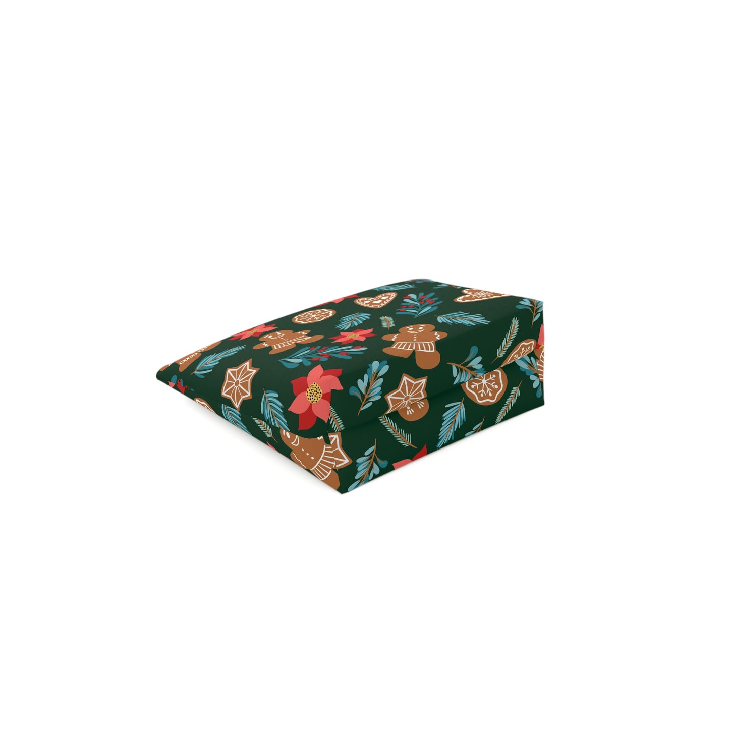 English Alt Text: "Fantasiapiparit / Gingerbread Fantasy Cosmetic Bag - Organize in Style - Designed in Turku, Finland by Print N Stuff." Finnish Alt Text: "Fantasiapiparit / Gingerbread Fantasy Kosmetiikkalaukku - Pidä kauneustuotteesi järjestyksessä tyylikkäästi - Suunniteltu Turussa, Suomessa Print N Stuffin toimesta.
