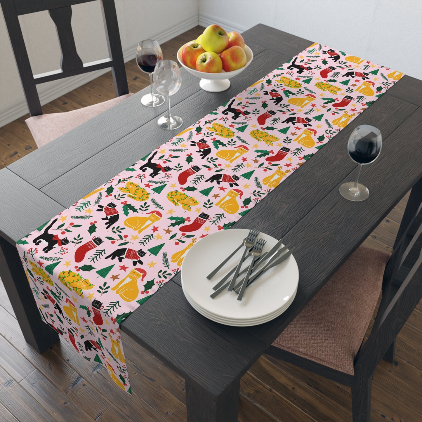 Table Runner - Joulukissat / Christmas Cats
