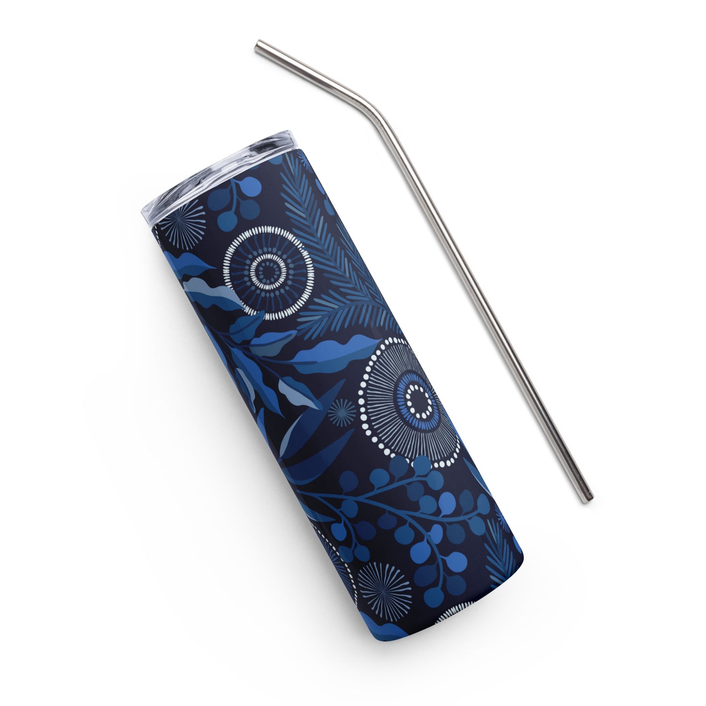 Stainless steel bottle with straw - Talvi Yö
