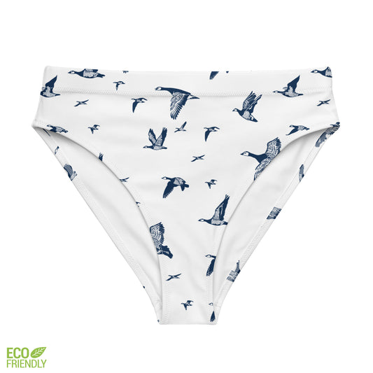 Oh my geese - Recycled high-waisted bikini bottom - Swimwear- Print N Stuff - [designed in Turku FInland]