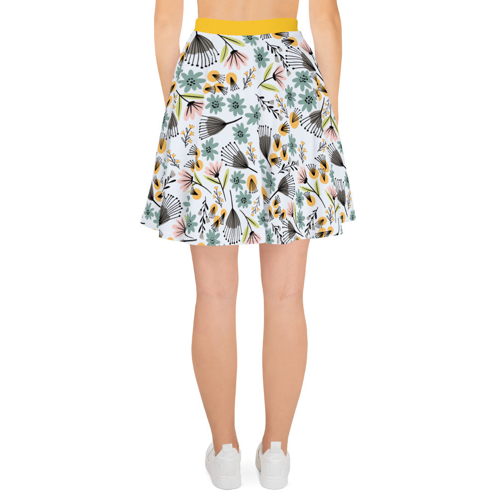 Summer Flowers - Skater Skirt - Skirts- Print N Stuff - [designed in Turku FInland]