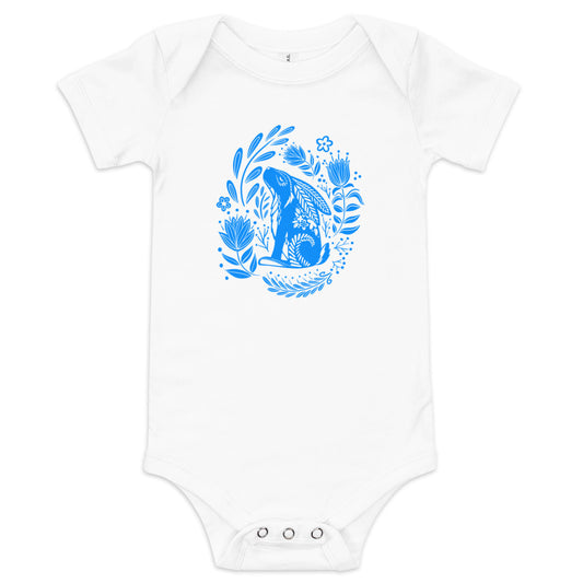 Forest Fairytales - The Bunny - Baby short sleeve one piece - One-piece- Print N Stuff - [designed in Turku FInland]