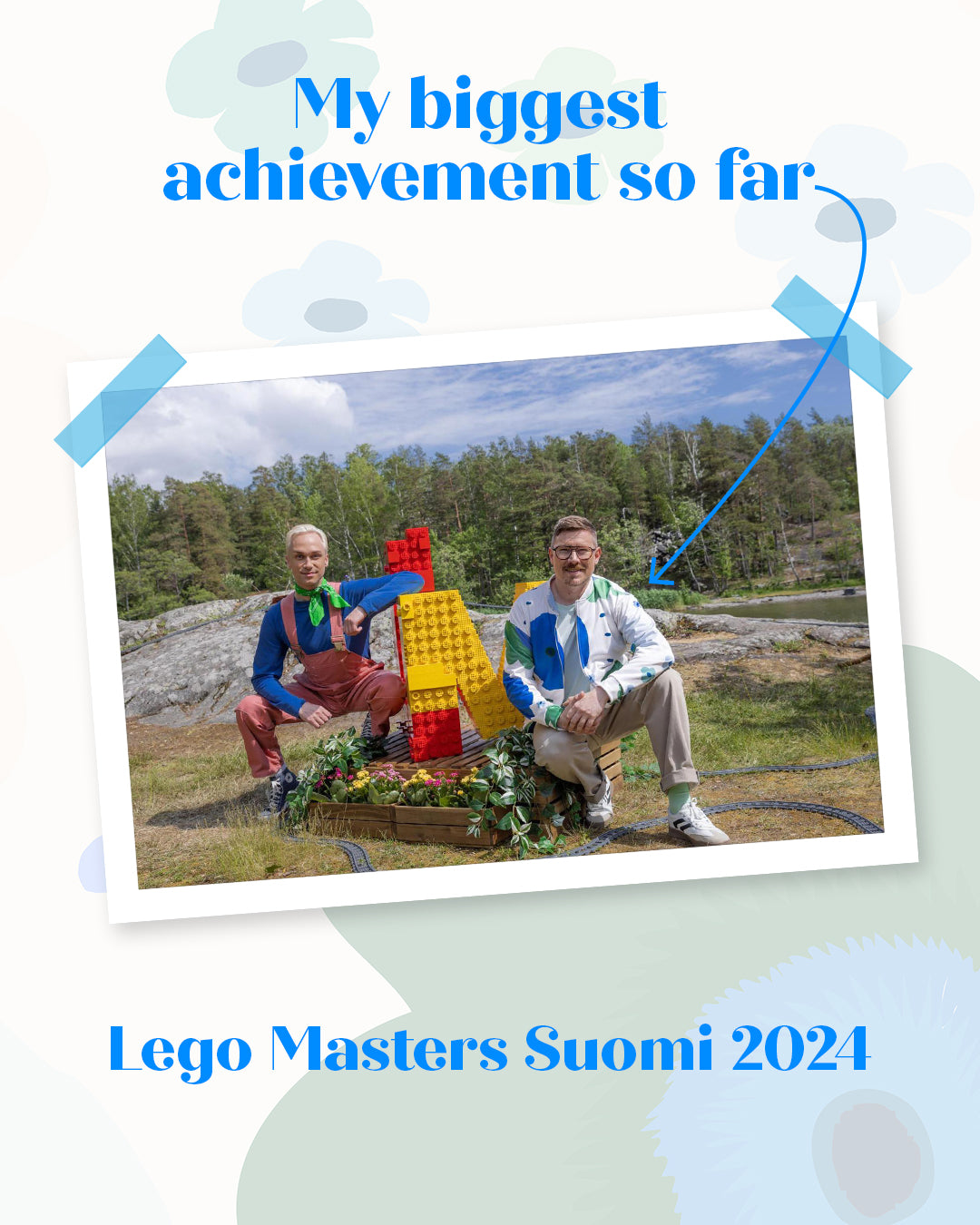 Lego Masters Suomi 2024 Print N Stuff Kevät -Unisex Bomber Jacket nellonen ruutu Esa Nousiainen