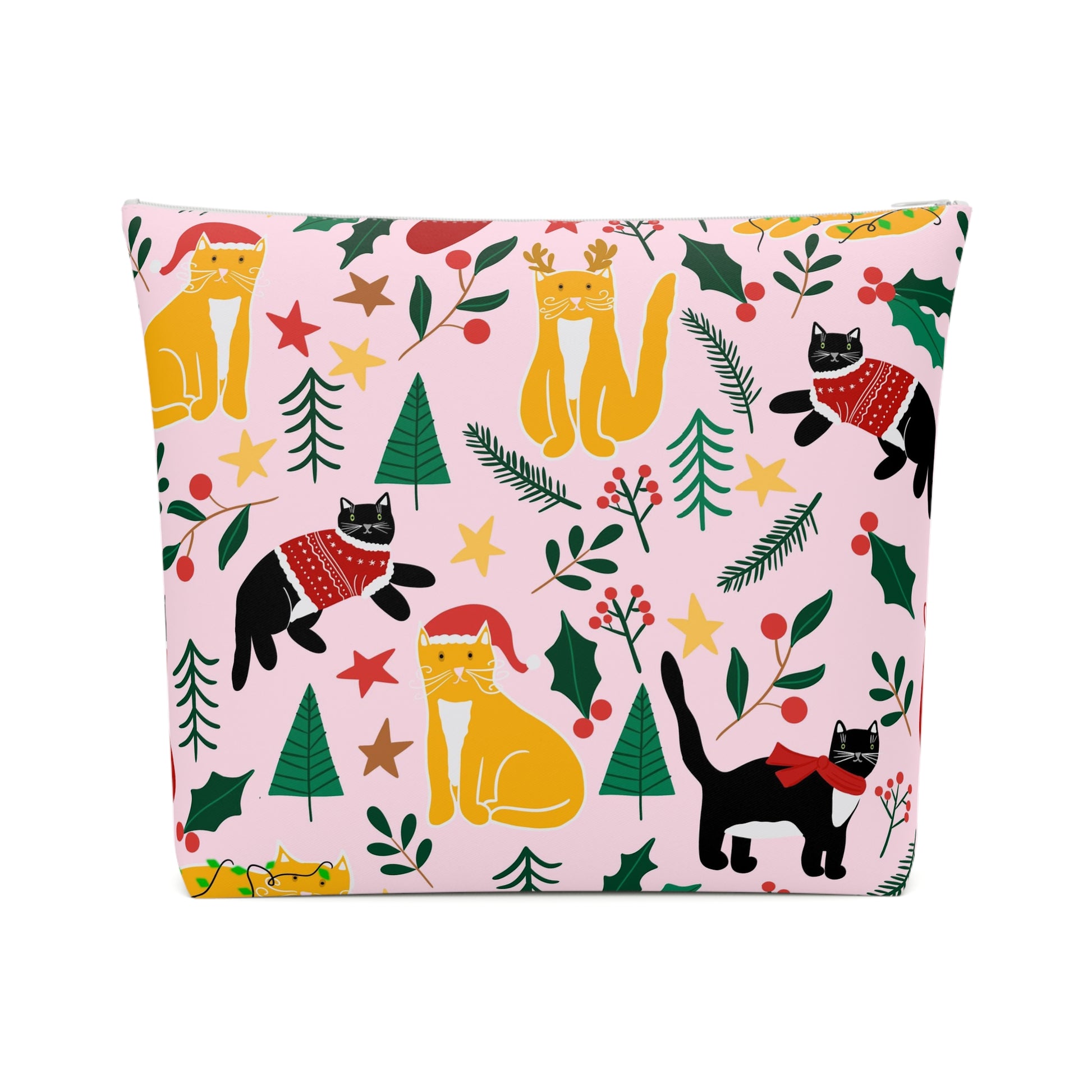 Cosmetic Bag - Joulukissat / Christmas Cats - Bags- Print N Stuff - [designed in Turku Finland]