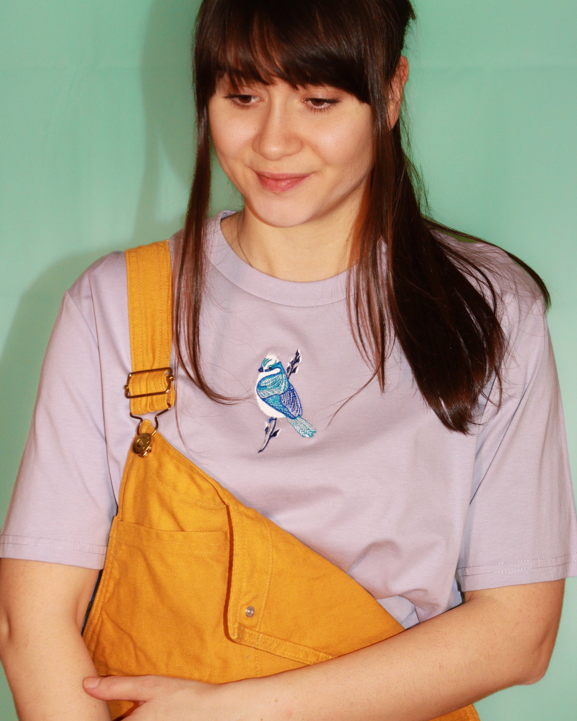 Azure tit Print N Stuff embroidered tshirt