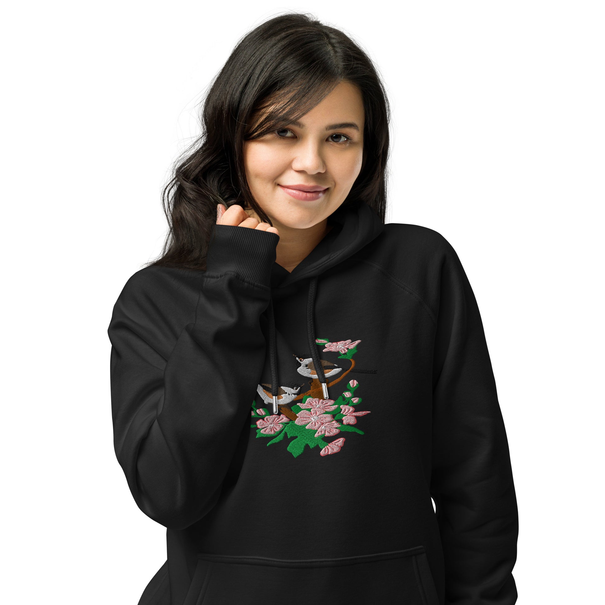 Coal Tits Unisex eco raglan hoodie - Hoodie- Print N Stuff - [designed in Turku Finland]