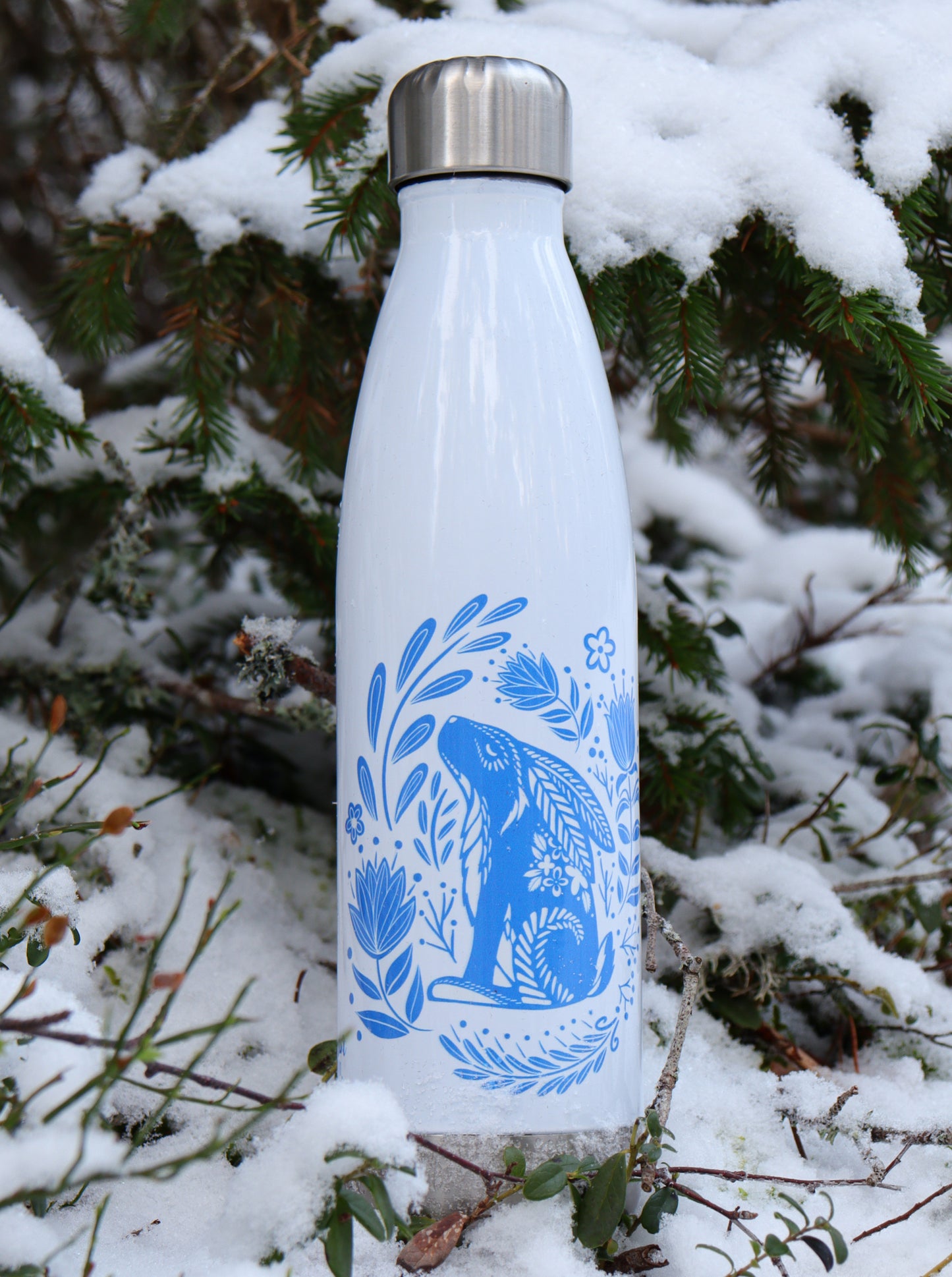 Print n stuff the bunny forest fairytales metallic water bottle thermo bottle for outdoors turku Finland 