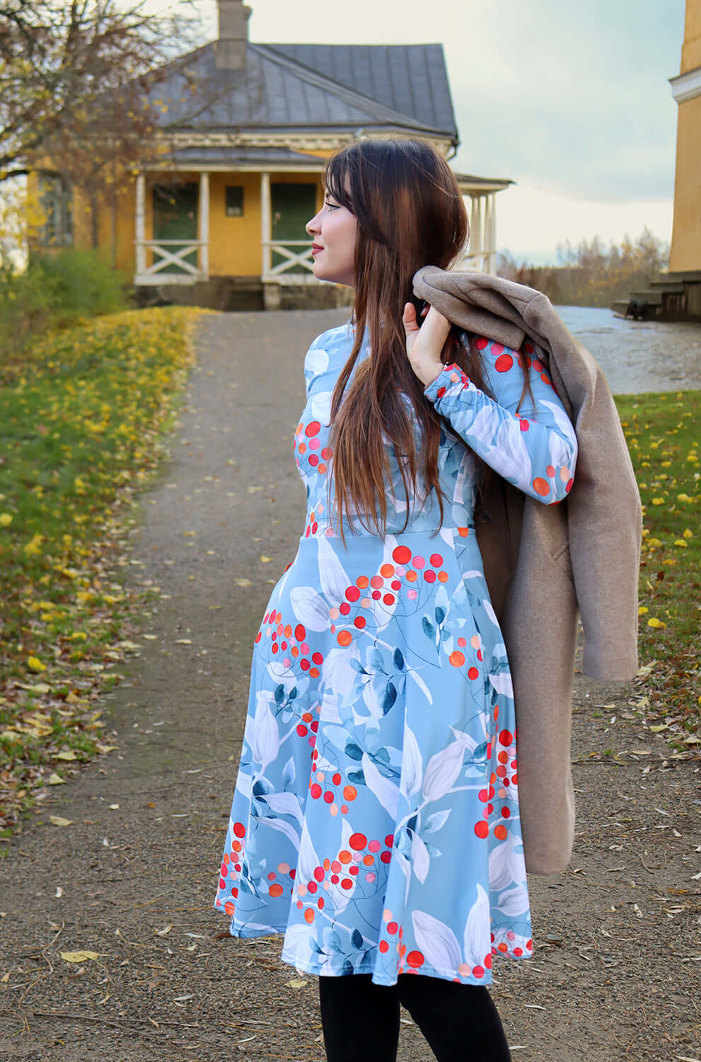 Print N Stuff Pakkas Aamut (Frosted Mornings) - Long sleeve midi dress Turku Finland