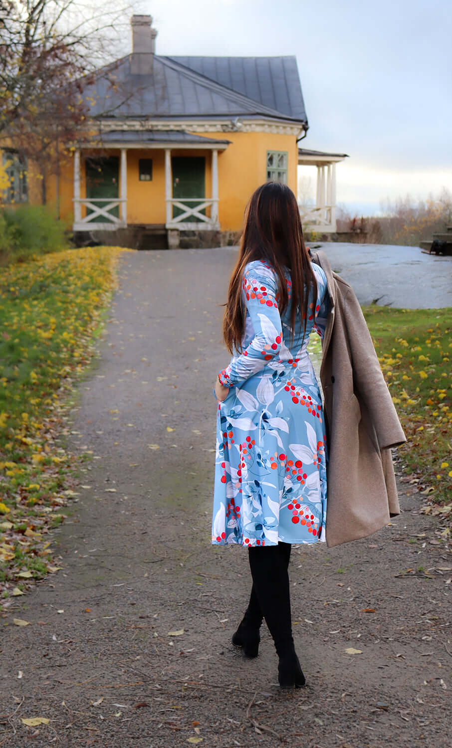 Print N Stuff Pakkas Aamut (Frosted Mornings) - Long sleeve midi dress Turku Finland