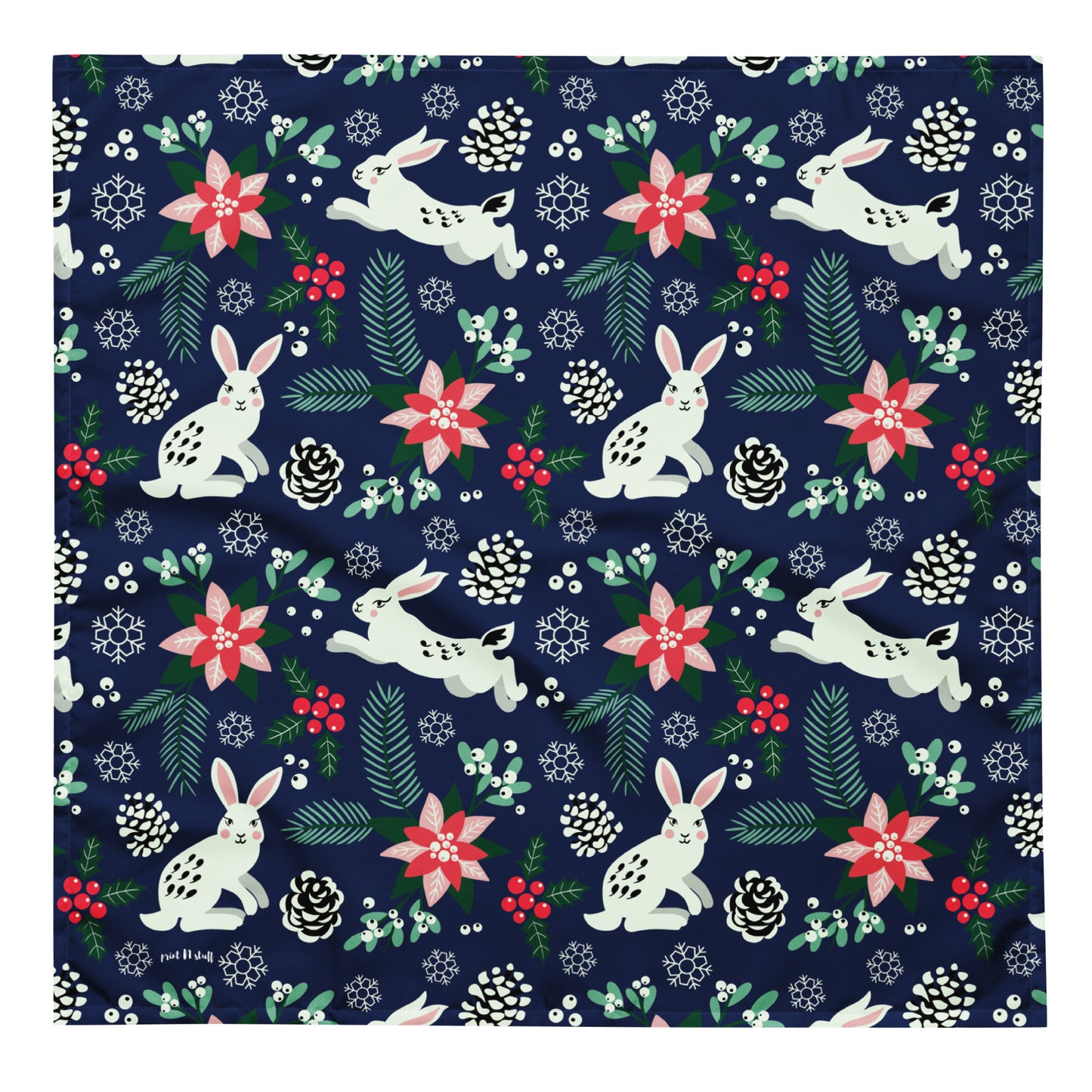 Bandana Scarf - Metsäjanis / Polar Bunny - Scarfs- Print N Stuff - [designed in Turku Finland]