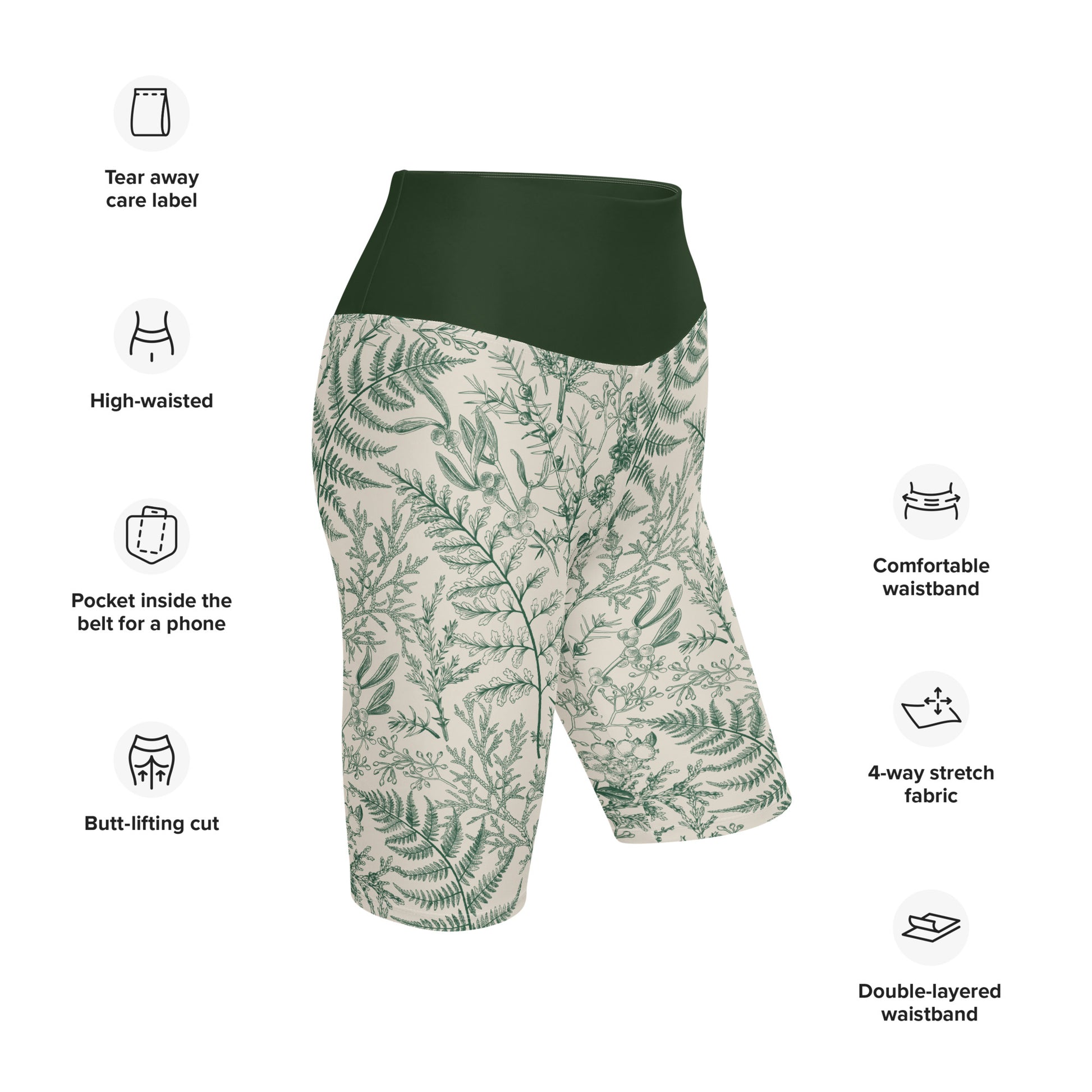 Metsä / Forest - Biker Shorts - Shorts- Print N Stuff - [designed in Turku Finland]