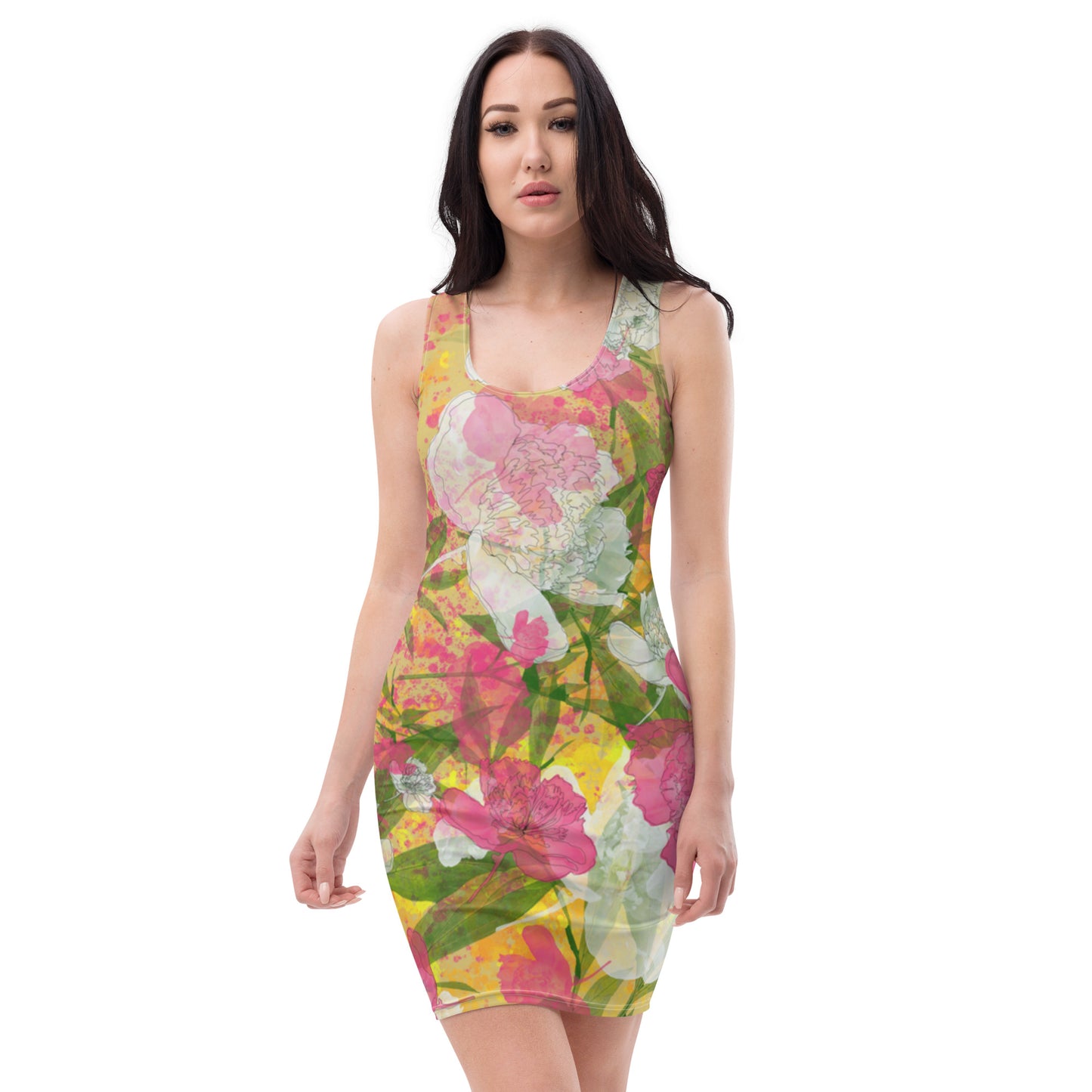 Peonies - Sublimation Cut & Sew Dress - - Print N Stuff - [designed in Turku Finland]