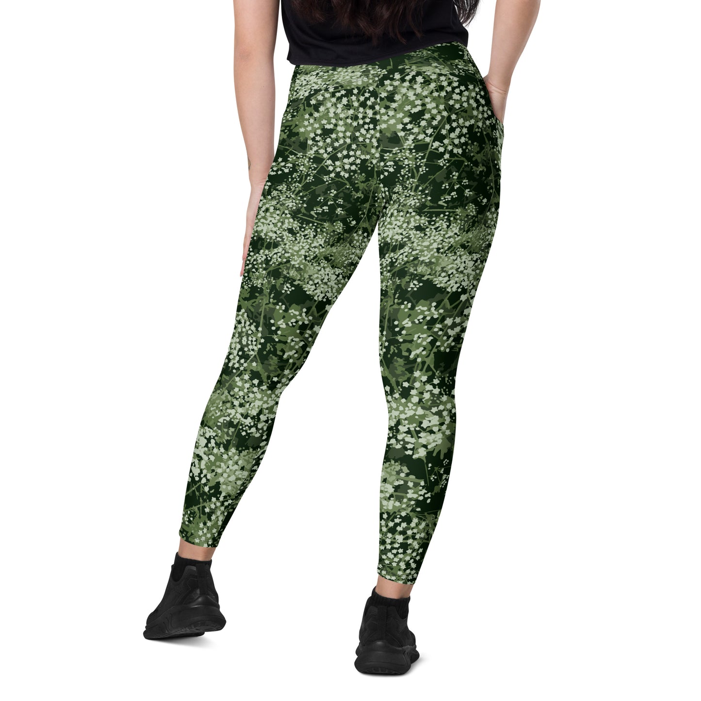 Valkovuokko - Leggings with pockets - Leggings- Print N Stuff - [designed in Turku Finland]