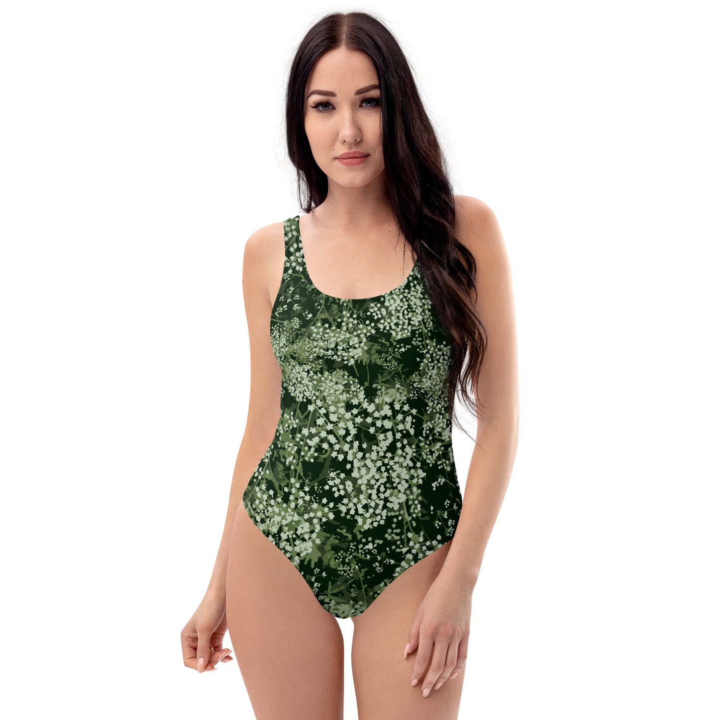 Valkovuokko - One-Piece Swimsuit - Swimwear- Print N Stuff - [designed in Turku Finland]