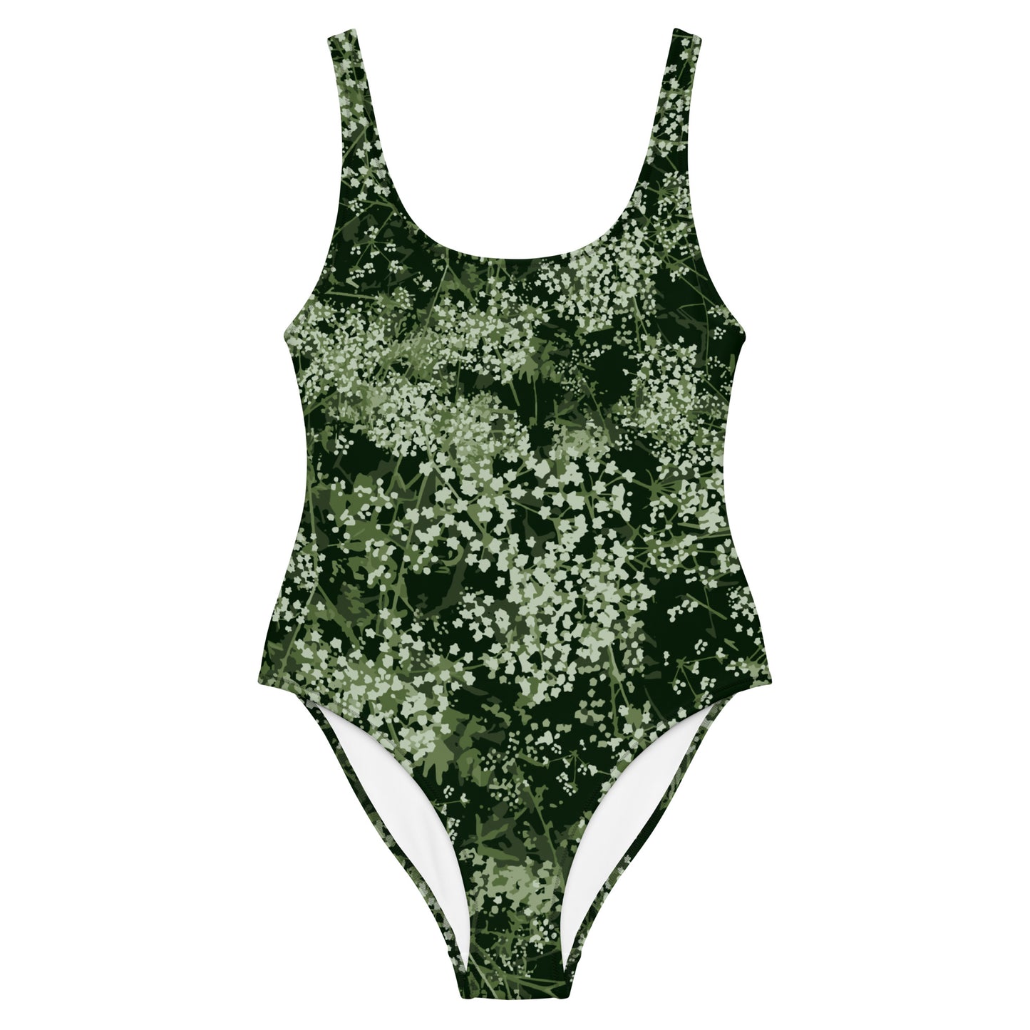 Valkovuokko - One-Piece Swimsuit - Swimwear- Print N Stuff - [designed in Turku Finland]