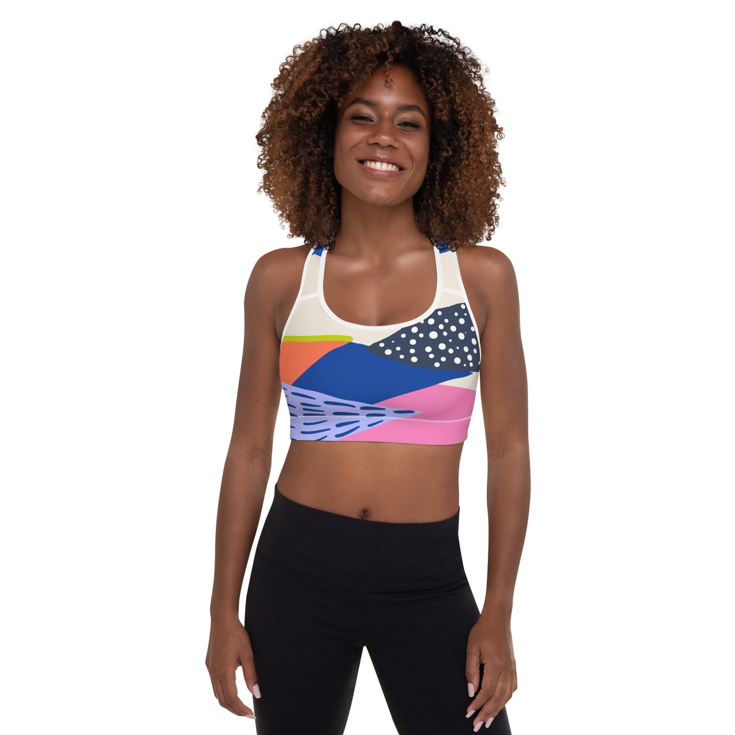 Merilevä - Padded Sports Bra - Sports Bra- Print N Stuff - [designed in Turku Finland]