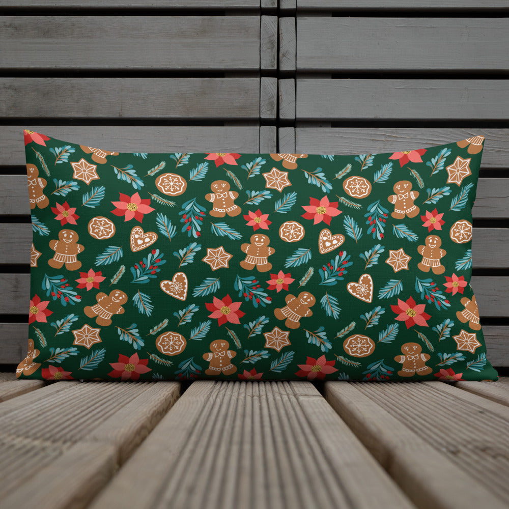 Premium Pillow - Fantasiapiparit / Gingerbread Fantasy - Home Decor- Print N Stuff - [designed in Turku Finland]