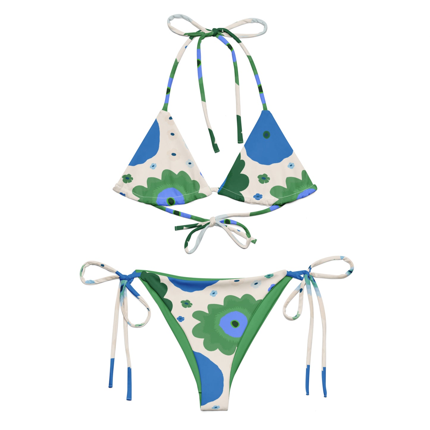 Kevät - Recycled eco-friendly string bikini - Swimwear- Print N Stuff - [designed in Turku Finland]