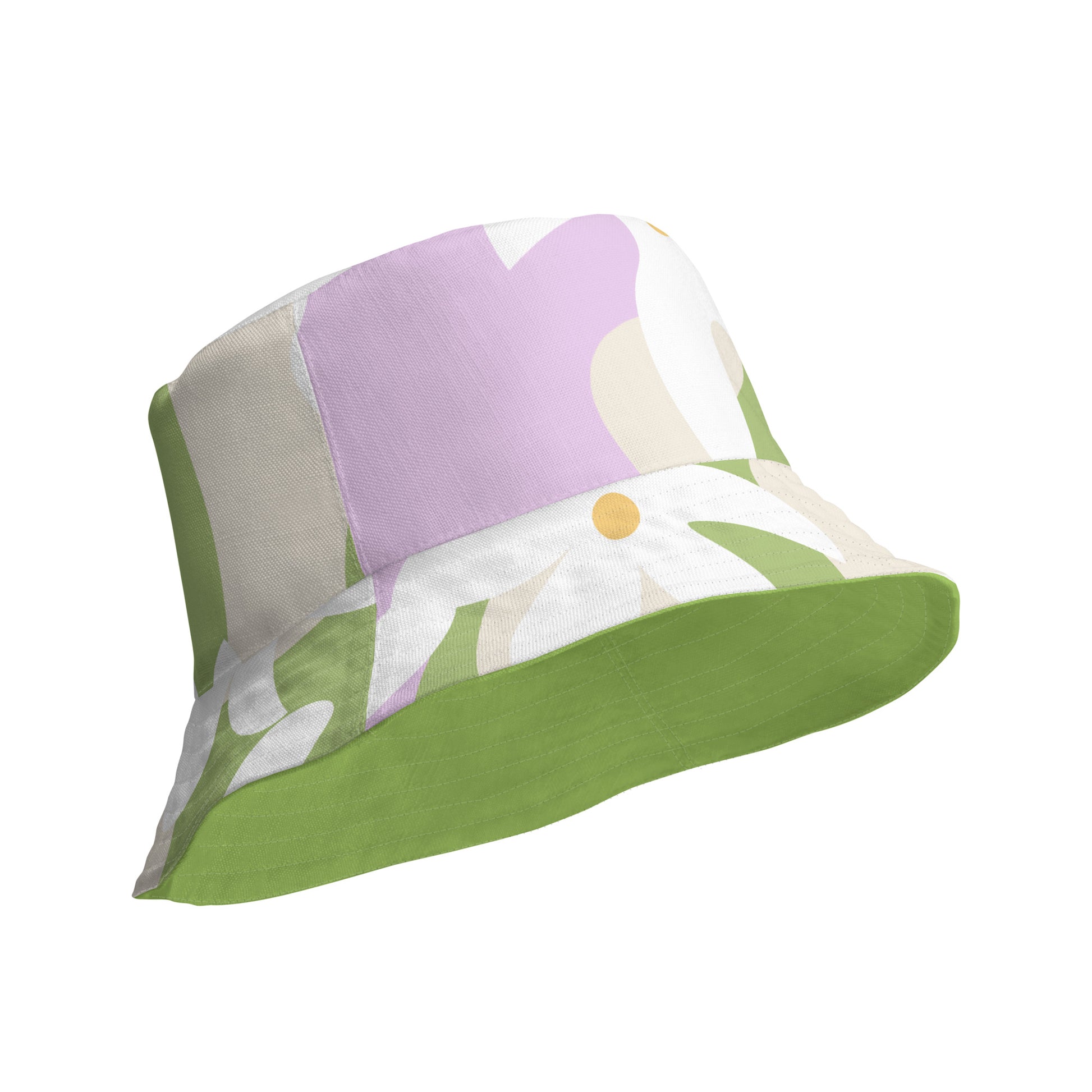 "Petal Dance" Bucket Hat – a stylish accessory to elevate your summer look. Designed with the exclusive hand-drawn white flower pattern inspired by Finnish fields, this bucket hat brings a touch of nature to your outfit. Print N Stuff Turku Finland