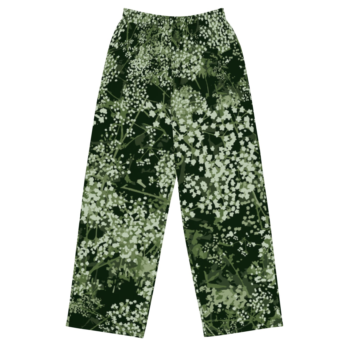 Valkovuokko - Unisex summer wide-leg pants - Pants- Print N Stuff - [designed in Turku Finland]