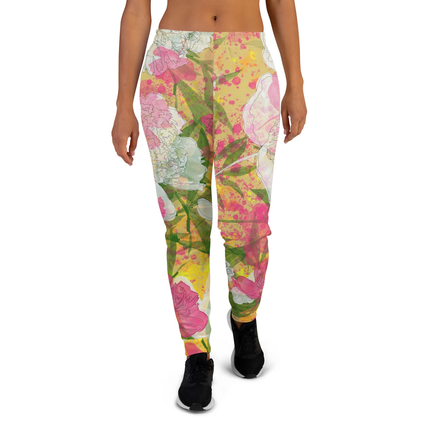 Peonies - Women's Joggers - - Print N Stuff - [designed in Turku Finland]