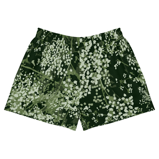 Valkovuokko -  Women’s Recycled Athletic Shorts - Shorts- Print N Stuff - [designed in Turku Finland]