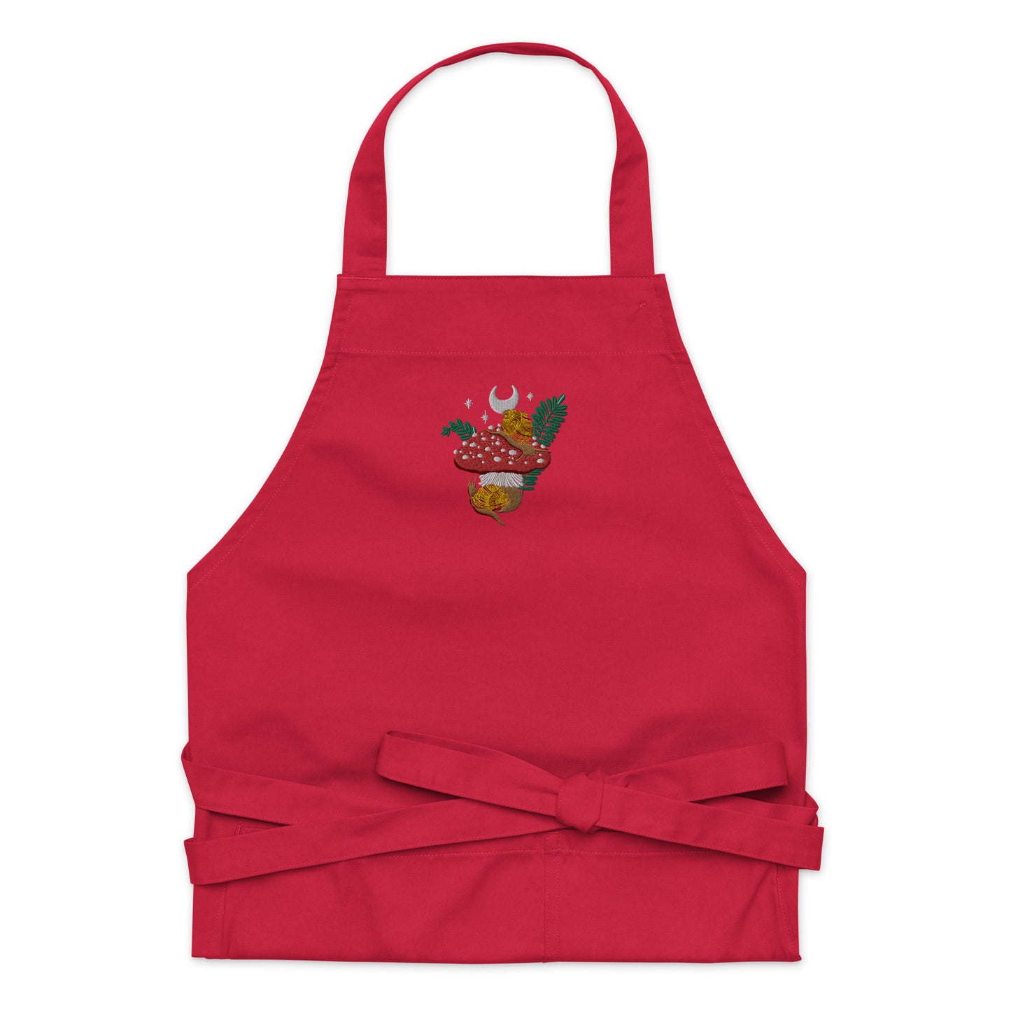 Snails & Shrooms - Organic cotton embroidered apron