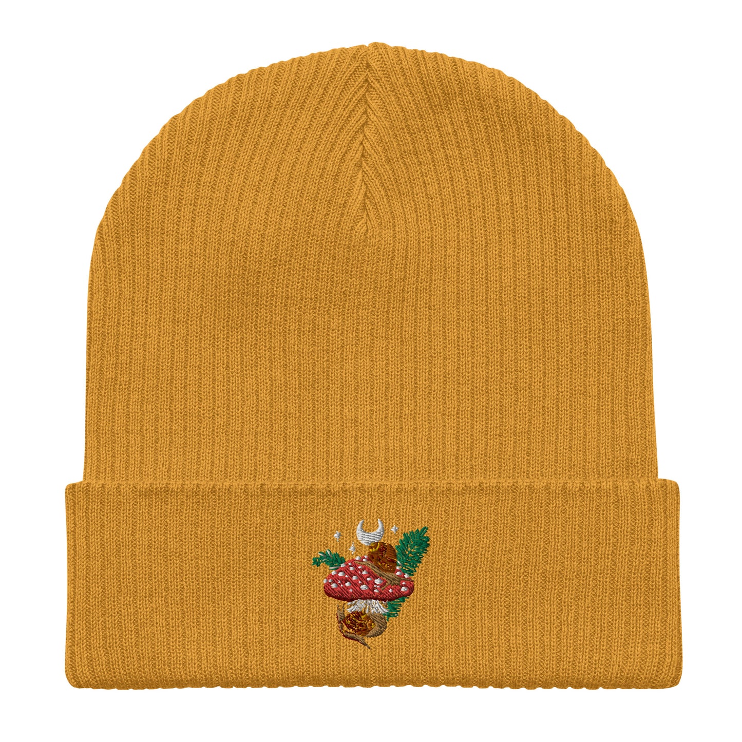 Snails & Shrooms - Organic Cotton ribbed beanie