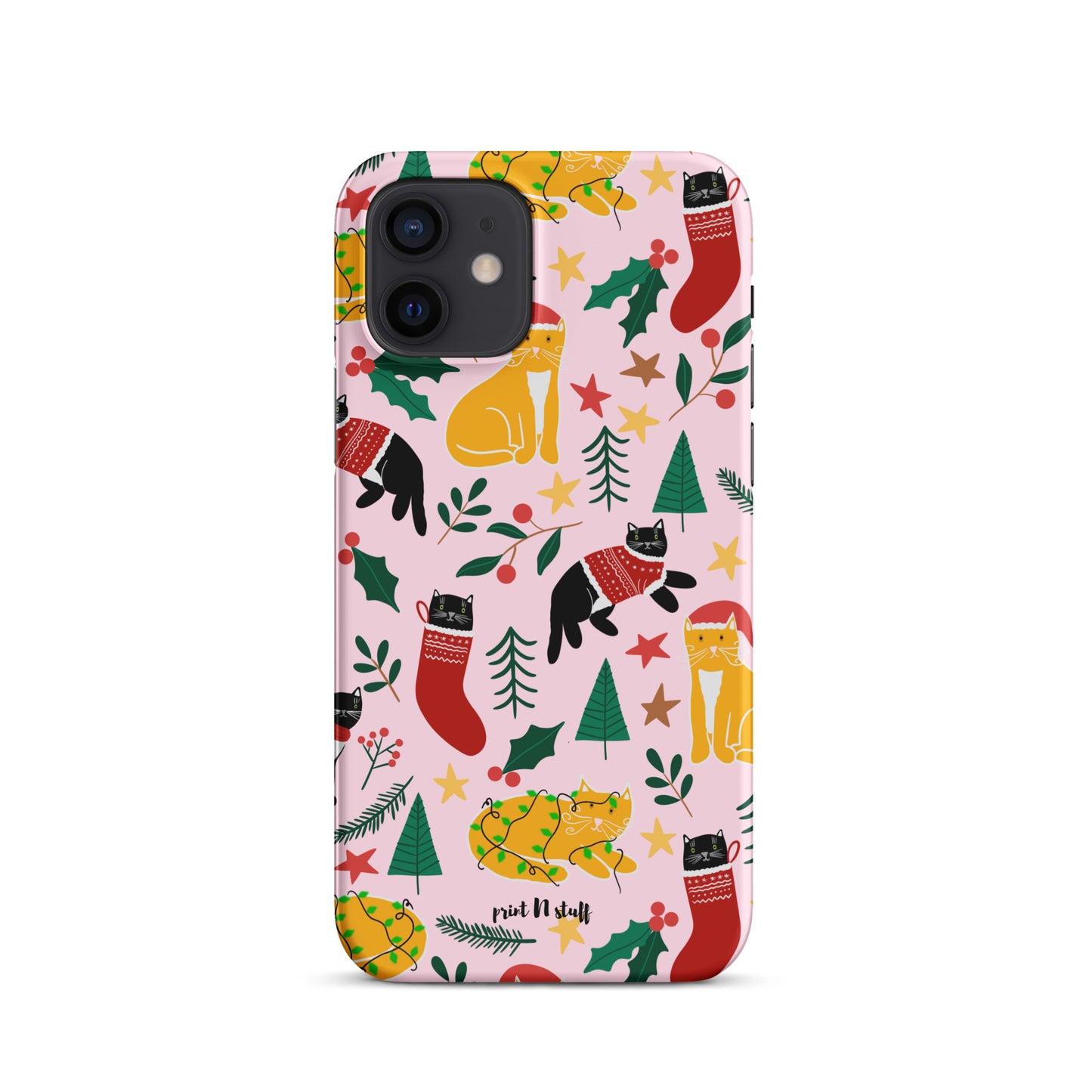 Snap case for iPhone® - Joulukissat / Christmas Cats - Phone Cases- Print N Stuff - [designed in Turku Finland]