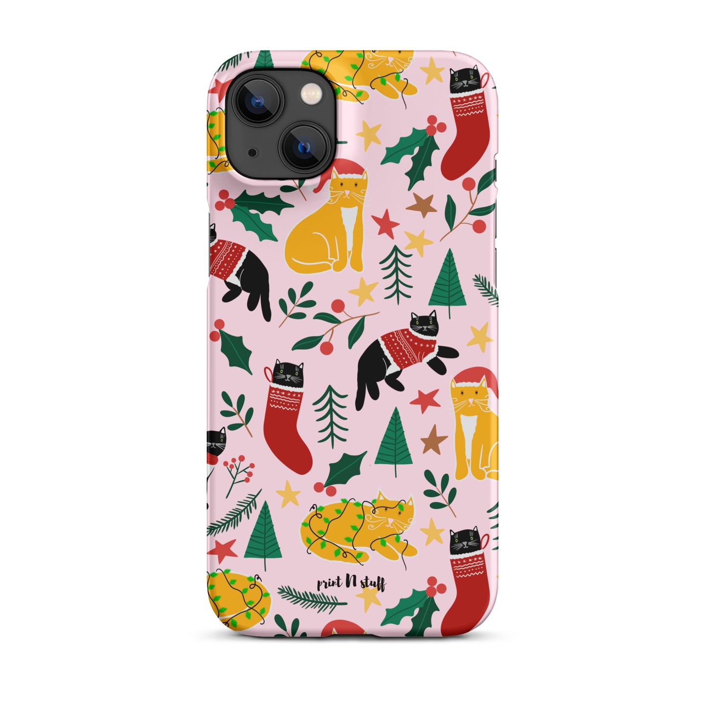 Snap case for iPhone® - Joulukissat / Christmas Cats - Phone Cases- Print N Stuff - [designed in Turku Finland]