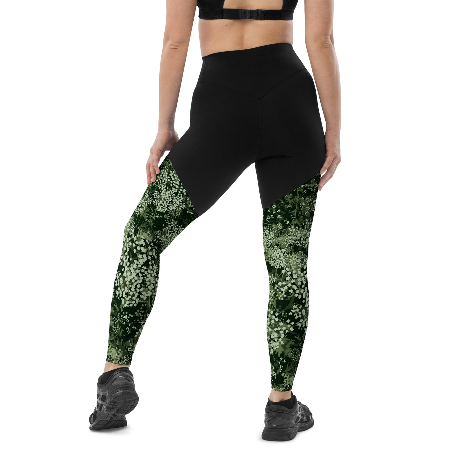 Valkovuokko - Sports Leggings - Leggings- Print N Stuff - [designed in Turku Finland]