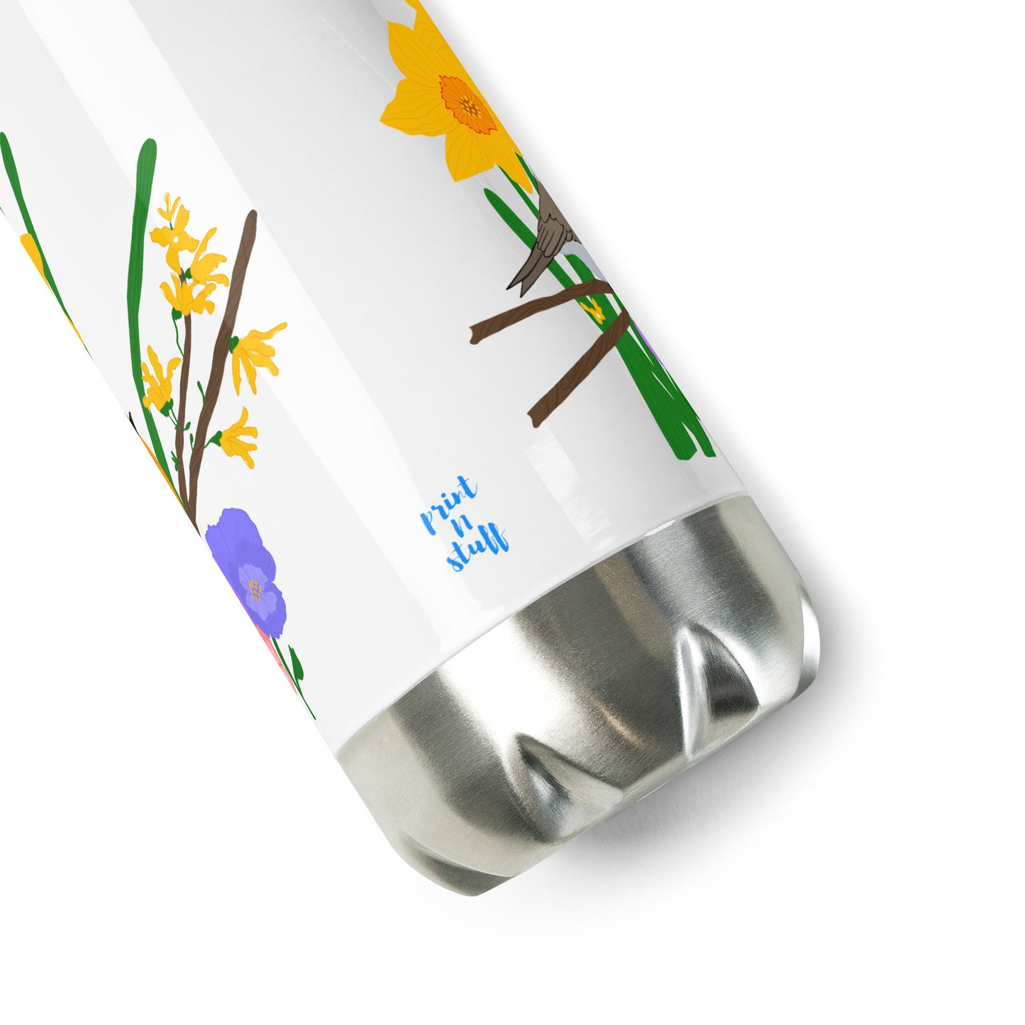 Robin and Daffodils - Thermos Bottle