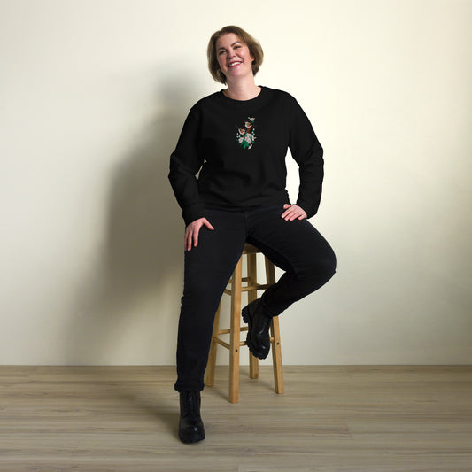 Coal Tits Unisex organic sweatshirt - Long Sleeve- Print N Stuff - [designed in Turku Finland]