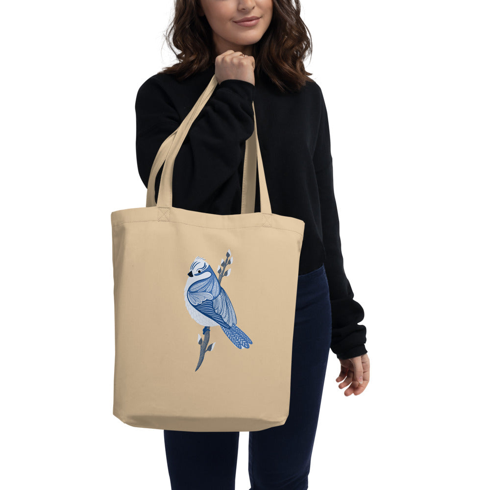 Azure Tit - Eco Tote Bag - Bags- Print N Stuff - [designed in Turku FInland]