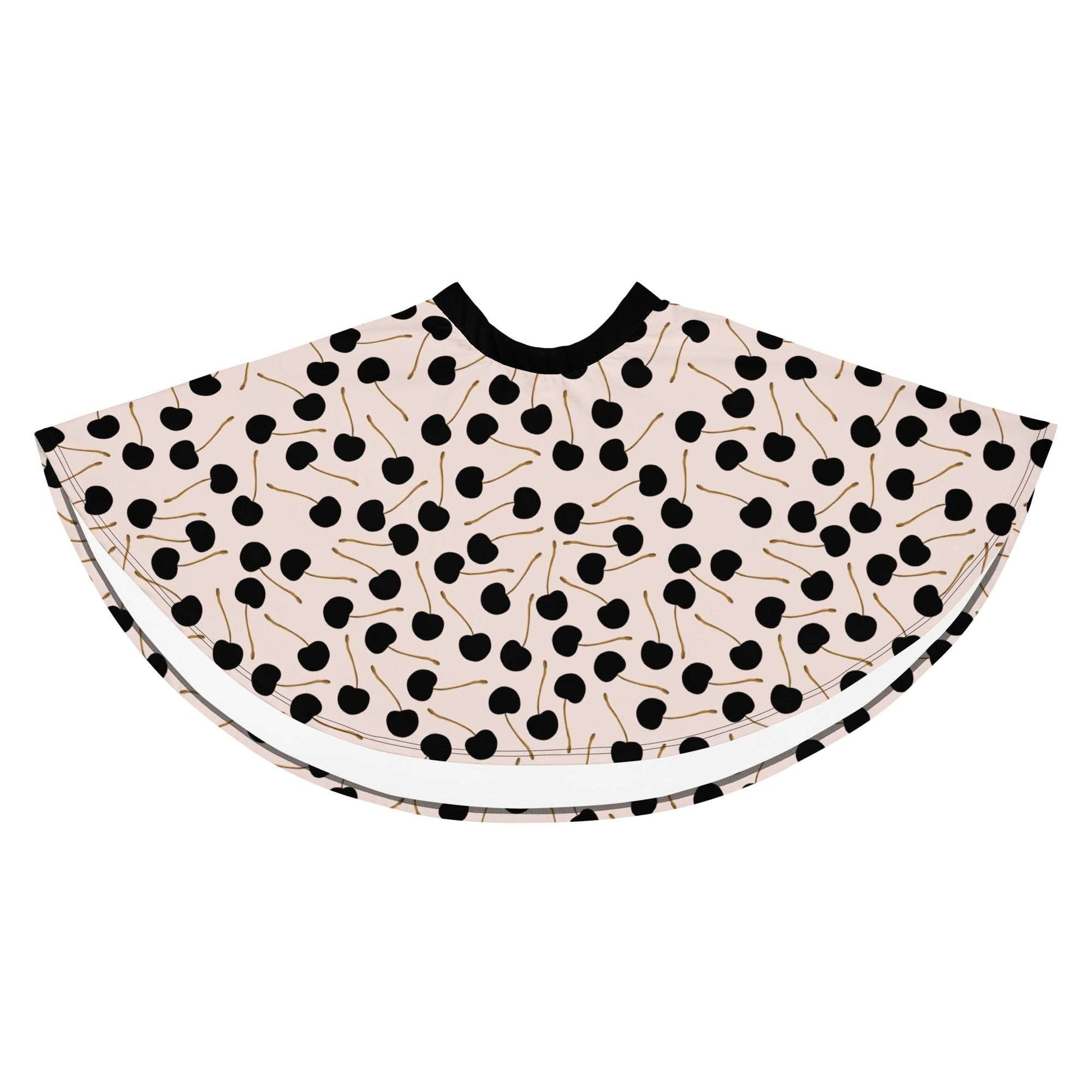 Black Cherries - Flare Skirt - Skirts- Print N Stuff - [designed in Turku FInland]