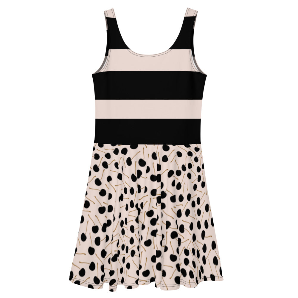 Black Cherries - Flowy Summer Dress - Dresses- Print N Stuff - [designed in Turku FInland]