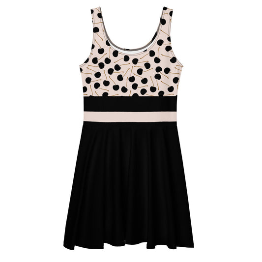 Black Cherries - Flowy Summer Dress - Dresses- Print N Stuff - [designed in Turku FInland]