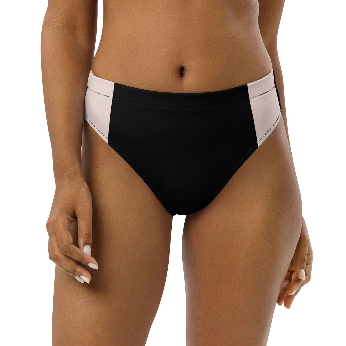 Black Cherries - Recycled high-waisted bikini bottom - Swimwear- Print N Stuff - [designed in Turku FInland]