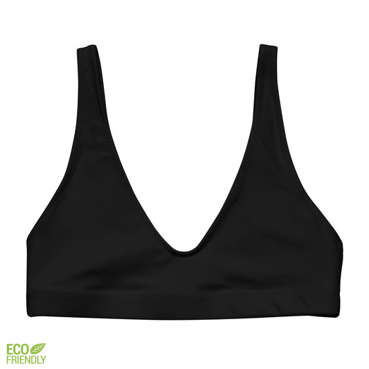 Black Cherries - Recyled padded bikini top - Swimwear- Print N Stuff - [designed in Turku FInland]