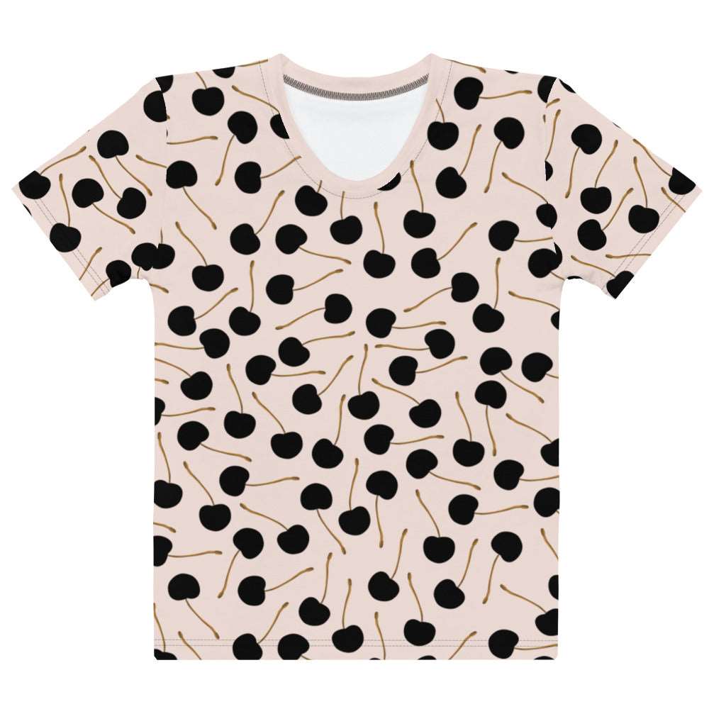 Black Cherries - Women's T-shirt - Shirts & Tops- Print N Stuff - [designed in Turku FInland]