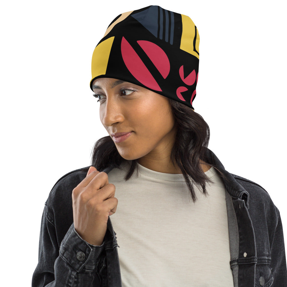 Fun Shapes - All-Over Print Beanie - Beanies- Print N Stuff - [designed in Turku FInland]
