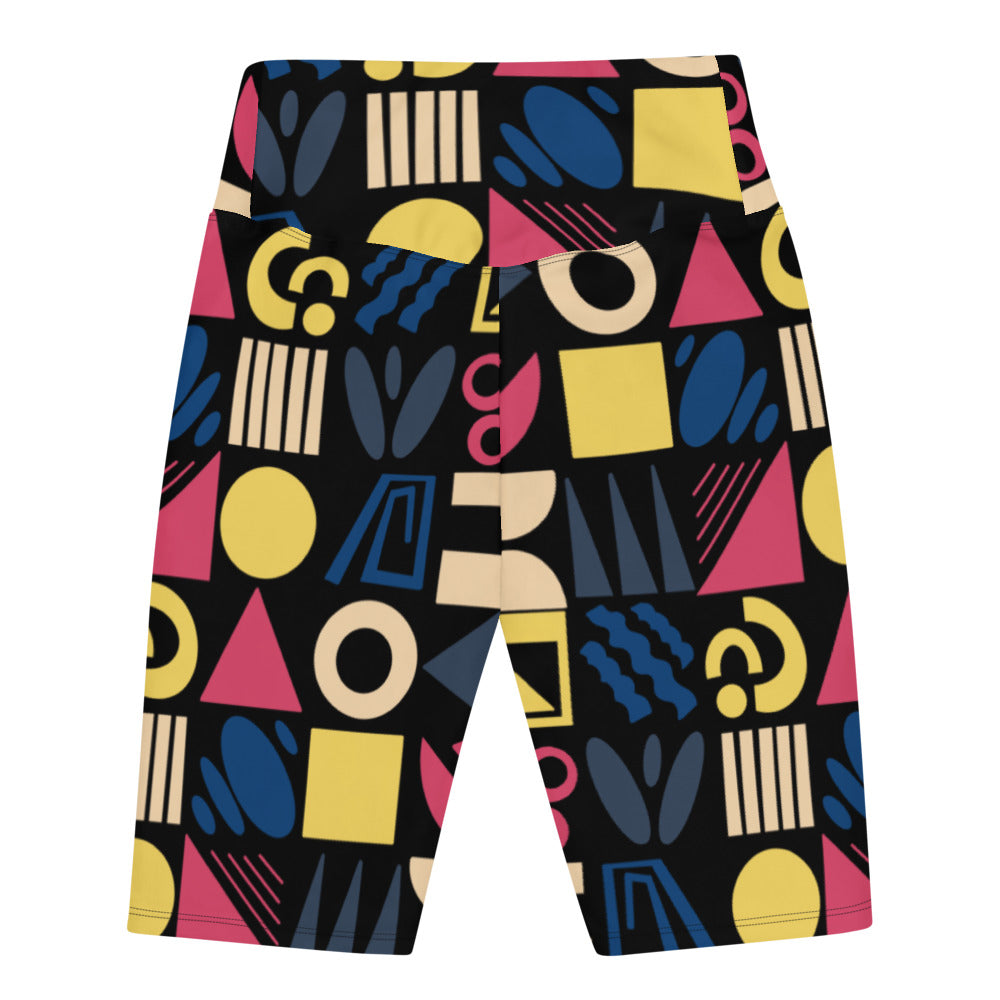 Fun Shapes - Biker Shorts - Shorts- Print N Stuff - [designed in Turku FInland]