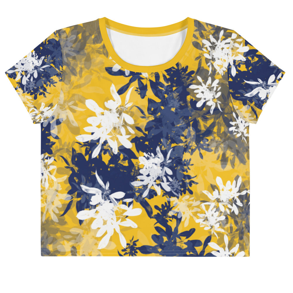 Summer day - All-Over Print Crop Tee - Shirts & Tops- Print N Stuff - [designed in Turku FInland]